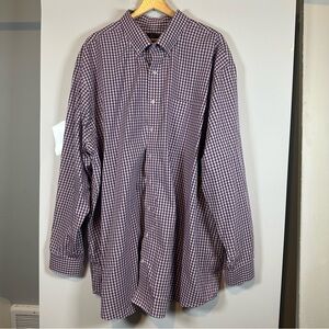 DXL Gold Series Pink Gingham Long Sleeve Button Down Shirt Men’s 20 (37/38)